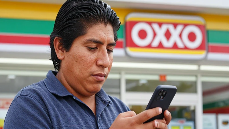 Joven mexicana sonríe sosteniendo un teléfono