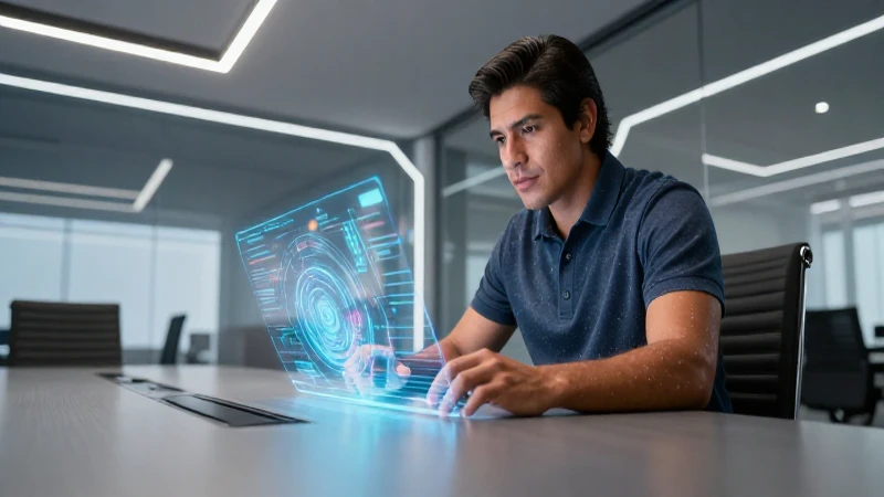 Conoce el Acelerador Volaris: Todos los Detalles 4 Oficina moderna, holograma, y diseño futurista