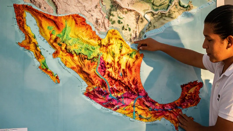 Acuíferos de MÉXICO: Descubre el MAPA de Aguas Subterráneas 5 Mapa mexicano de acuíferos, con luz cálida