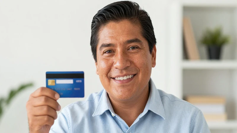 Mexicano sonríe, tarjeta, ambiente cálido