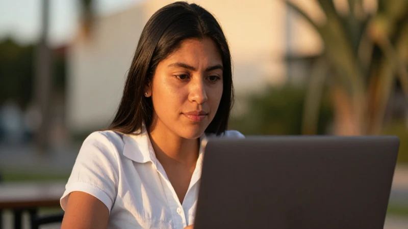 Crear Alias Tarjeta Liverpool y gestionar cuenta en línea 3 Retrato mexicano, cálido, con ordenador portátil