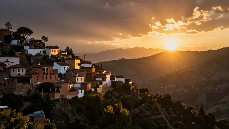 Atardecer dorado ilumina Guanajuato romántico