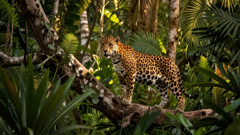 Animales de Tlaxcala: Descubre la BIODIVERSIDAD INCREÍBLE 8 Jaguar en selva tropical, exuberante y vibrante