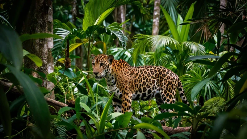 Animales de Tlaxcala: Descubre la BIODIVERSIDAD INCREÍBLE 3 Yaguar en selva tropical, fotográfico y vibrante