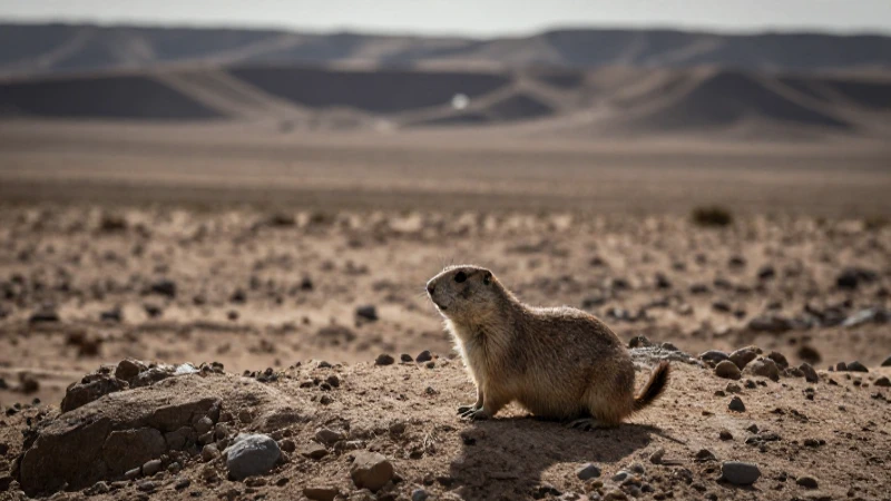 ANIMALES EN PELIGRO de EXTINCIÓN en Coahuila: ¡Descúbrelos! 6 Paisaje desértico con perros de pradera iluminados