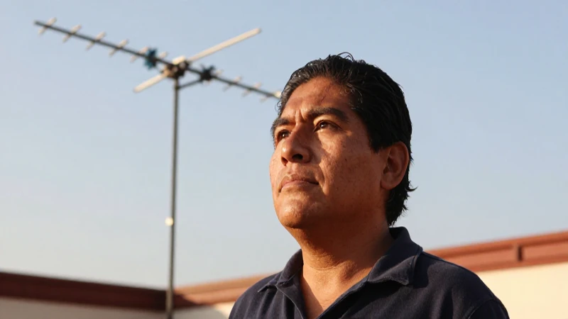 Mujer mestiza mira hacia arriba bajo el sol