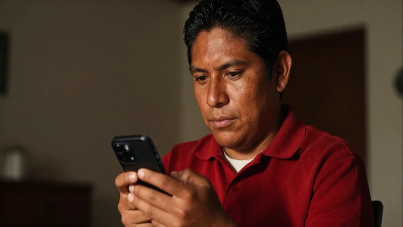 Mexicano mestizo con celular y señal