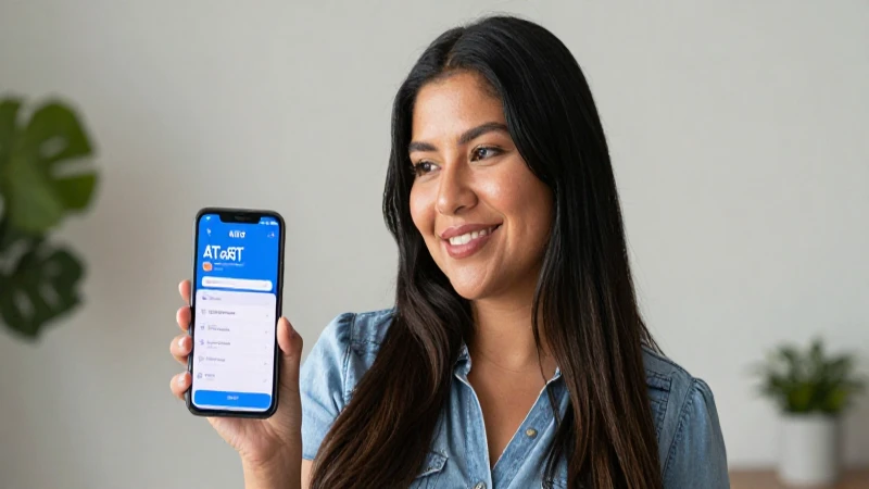 Mujer mestiza sonríe con su plan AT&T