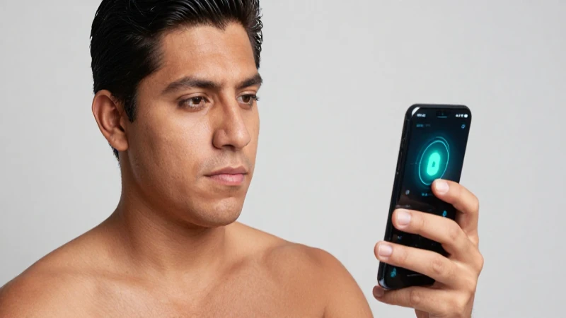 Cómo usar el medidor de banda ancha de Movistar en México 3 Mestizo de piel morena prueba app en móvil