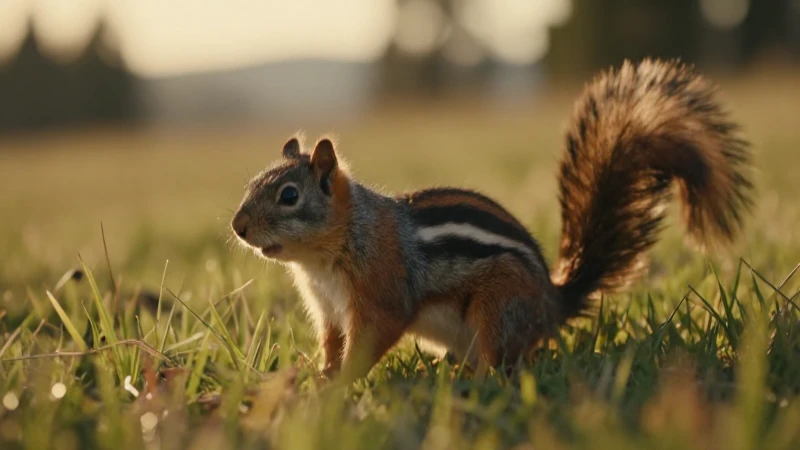 BIODIVERSIDAD de Durango: Descubre ESPECIES ENDÉMICAS ÚNICAS 7 Ardilla en prado, luz dorada cinematográfica