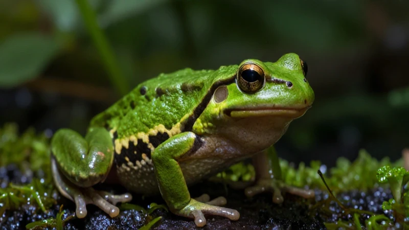 BIODIVERSIDAD de Durango: Descubre ESPECIES ENDÉMICAS ÚNICAS 6 Rana verde en bosque, detalle natural