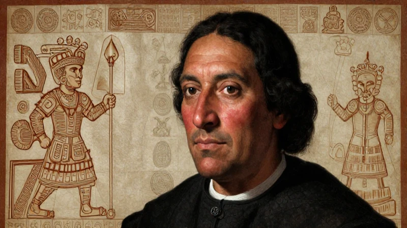 Fray Bernardino de Sahagún: Héroe del Conocimiento Mexicaço 7 Retrato mestizo iluminado con cálida luz