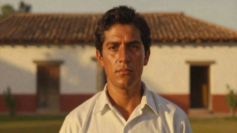 Retrato nostálgico de Madero, luz dorada y antigua