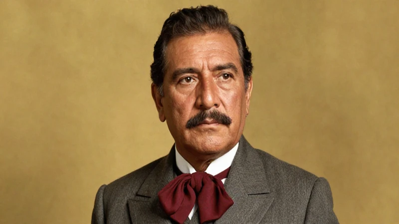 Madero: retrato histórico, luz dorada y mestizo