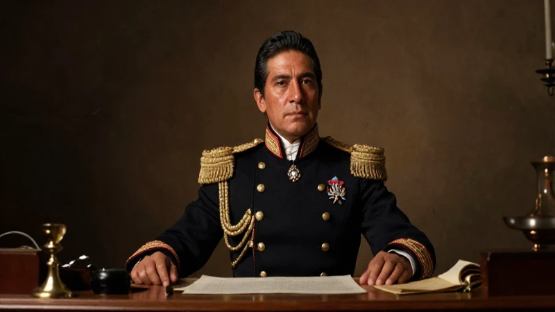 La Sorprendente Historia de Nicolás Bravo, Su Legado 6 Retrato dramático de Nicolás Bravo, ataviado formalmente