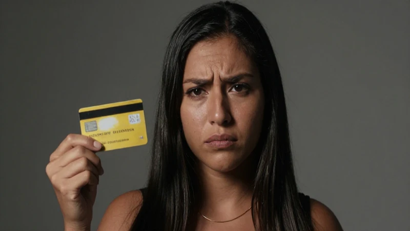 Mujer mestiza frustrada, perdió su tarjeta