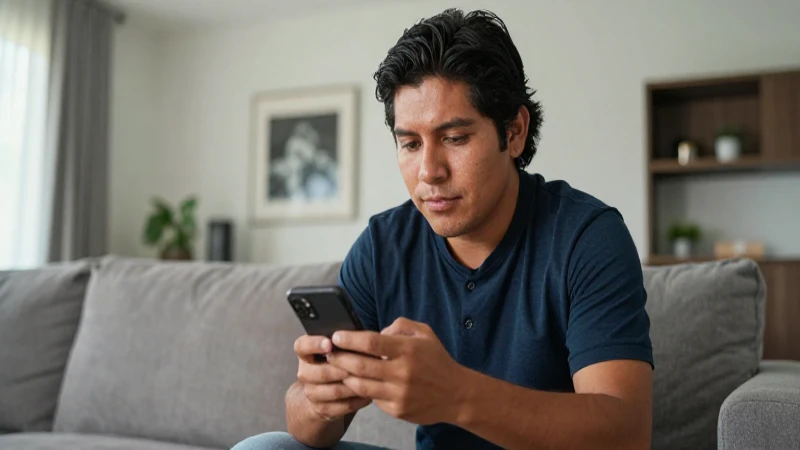 Cómo configurar el buzón de voz AT&T de manera sencilla 3 Mexicano con smartphone en un salón moderno