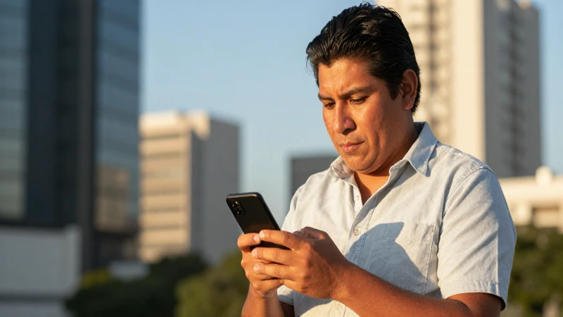 Cómo cambiar a Movistar y conservar tu número actual 3 Joven mestizo mexicano con smartphone urbano