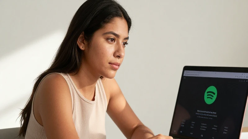 Joven mestiza escucha música con luz cálida