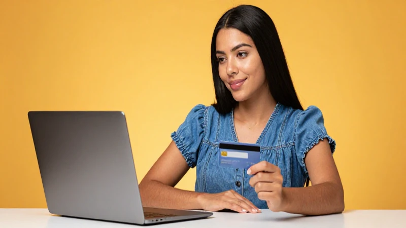 Cómo dar de baja la Tarjeta Liverpool en México 8 Mujer mestiza con tarjeta y portátil