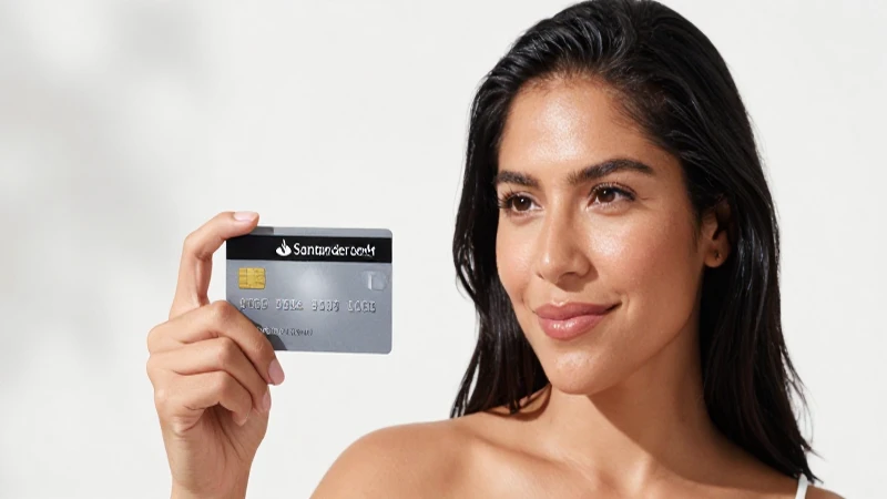 Cómo cancelar tu tarjeta Santander de forma rápida 4 Mujer mestiza sonríe con tarjeta Santander