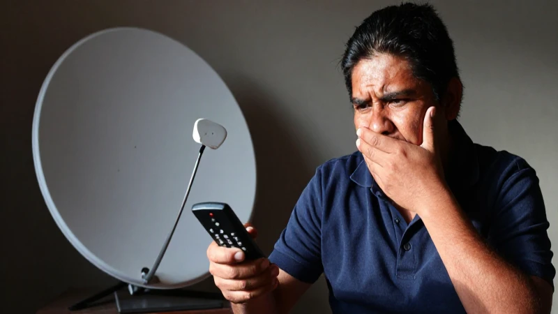 Mexicano frustrado por la señal satelital rota