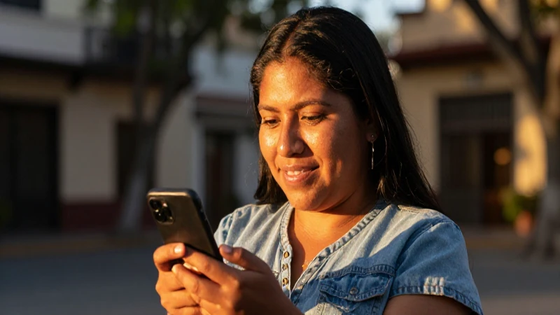 Mujer mestiza sonríe bajo luz dorada