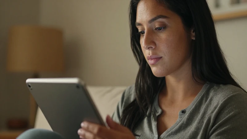 Cómo dar de baja Kindle Unlimited en México 6 Mujer mestiza usa tablet en ambiente cálido