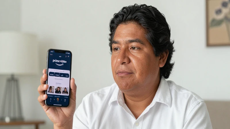 Mexicano, piel bronceada, usa Prime Video