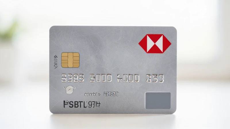 Tarjeta HSBC bajo luz natural profesional