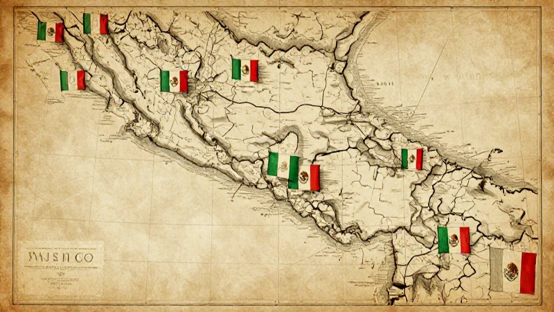 CAPITALES de los ESTADOS de MÉXICO - Recursos para IMPRESIÓN 4 Mapa antiguo mexicano en tonos sepia