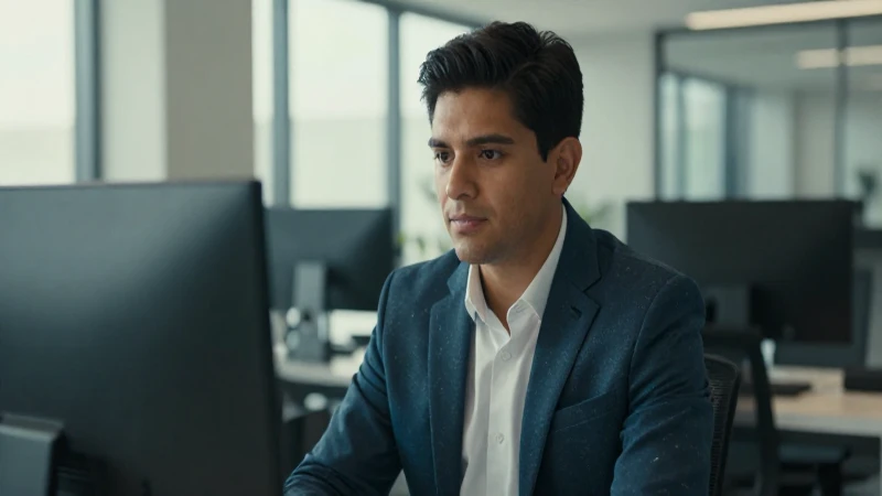 Dónde estudiar y trabajar en Comunicación en México 4 Joven mexicano en oficina, luz natural cinematográfica