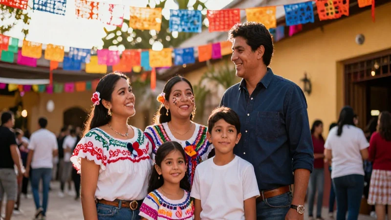 Familia mexicana celebra con alegría tradicional