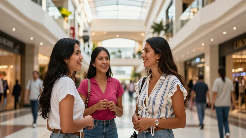 Amigos disfrutan compras lujosas a la luz dorada