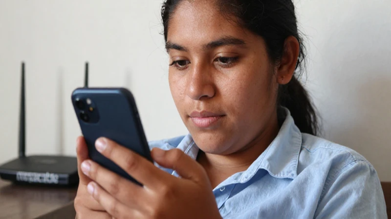 Joven mestizo con smartphone, luz suave