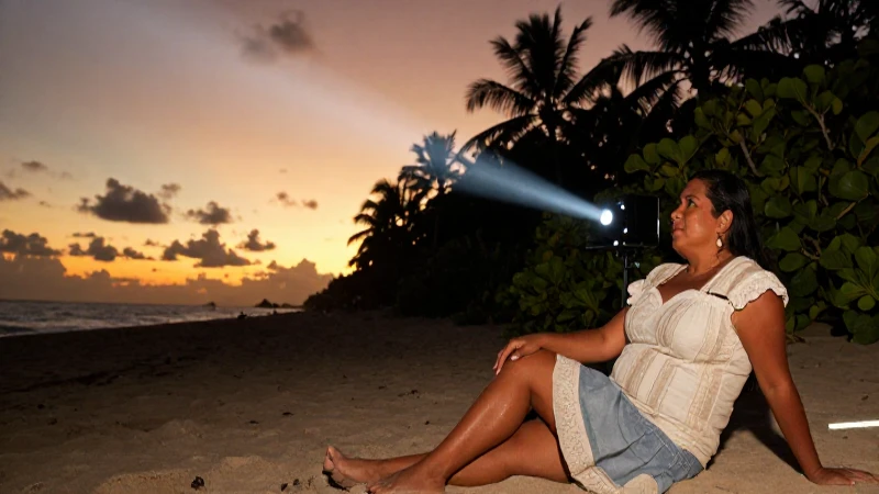 Cines en Playa del Carmen para ver películas en la playa 4 Cine en la playa, romance caribeño al atardecer