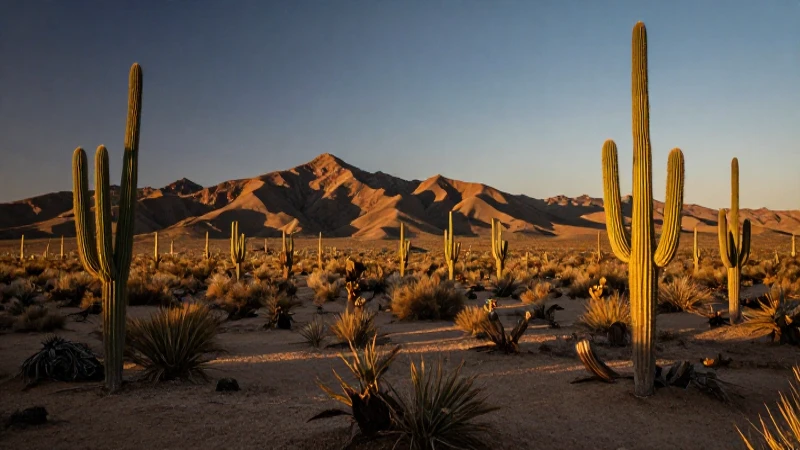 Descubre el Clima en Baja California Sur: Temperaturas Clave 8 Paisaje desértico cálido con cactus