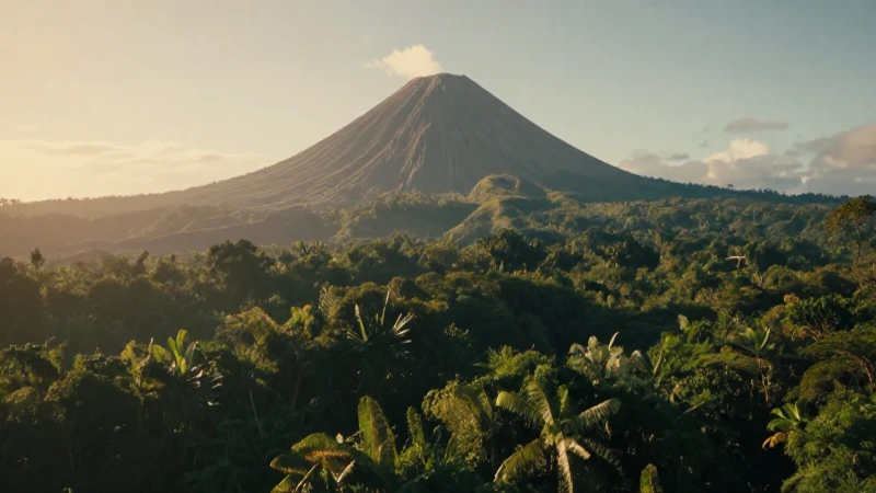 Clima en Colima: ¡Descubre el Mejor Tiempo para Aventuras! 7 Paisaje volcánico exuberante en luz dorada