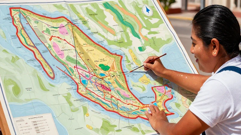 COAHUILA, MÉXICO: DESCUBRE SU CAPITAL Y MAPA SORPRENDENTE 4 Un mapa colorido de Coahuila, alegre y vibrante