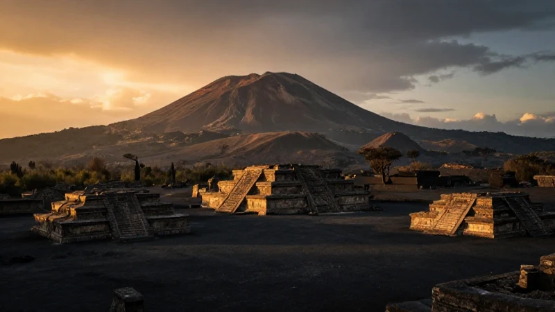 COLIMA: DESCUBRE su UBICACIÓN, POBLACIÓN y MUNICIPIOS✨ 3 Ruinas aztecas en paisaje volcánico, luz dorada