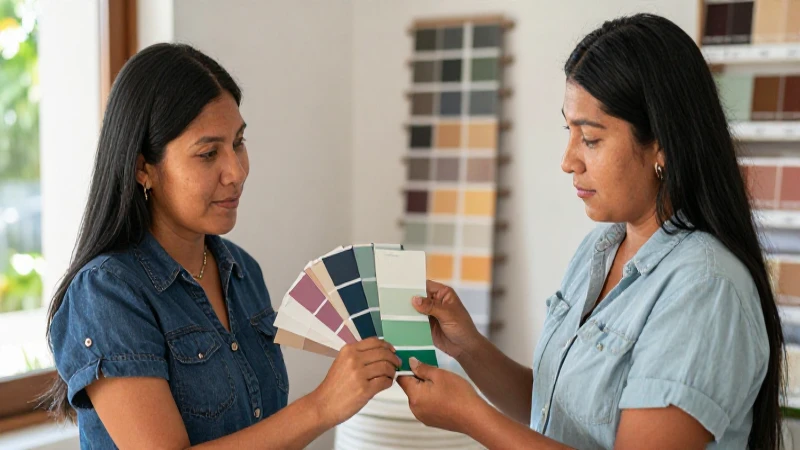 Mexicano elige muestras de pintura a la luz natural