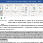 Cómo añadir un nuevo idioma y traducir un documento en Word