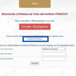 Cómo cancelar y reprogramar una cita en Fonacot