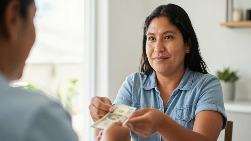 Cómo verificar ingresos si se reciben pagos en efectivo 4 Retrato cálido y mestizo mostrando ingresos en efectivo