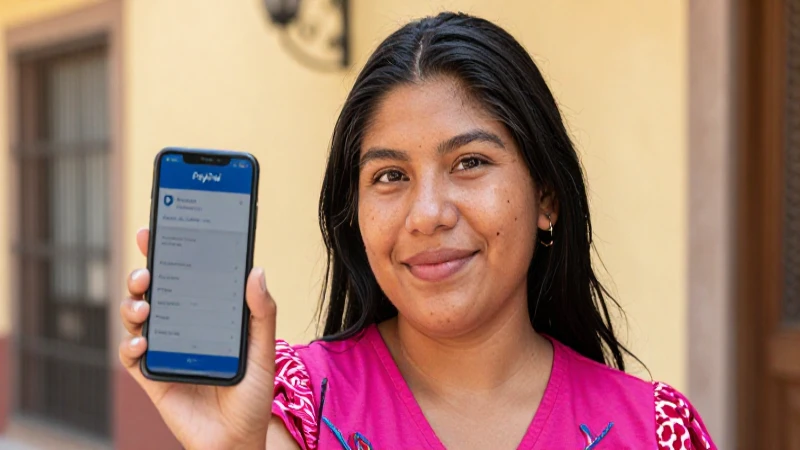 Cómo aprovechar PayPal al máximo en México 7 Persona mestiza, luz cálida, usa PayPal