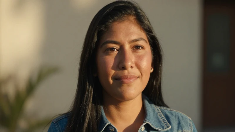 Joven mestiza financiera en luz cálida