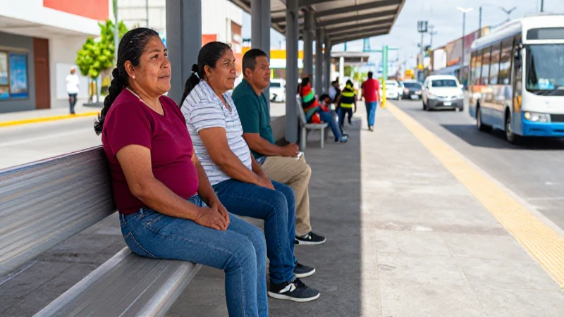 Una persona mestiza espera en la estación