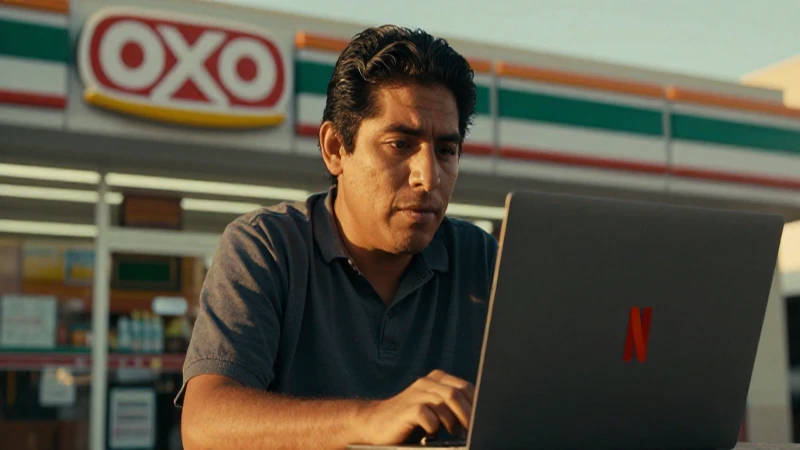 Mexicana, con piel bronceada, ve Netflix