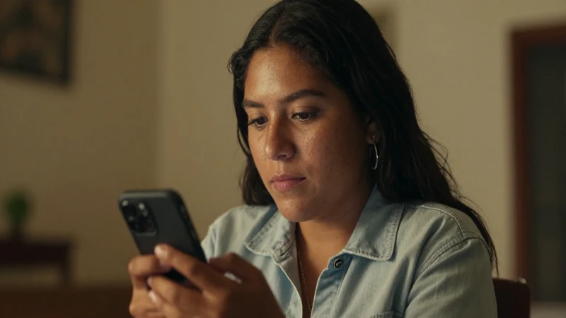 Mexicana, piel bronceada, ve Netflix en móvil