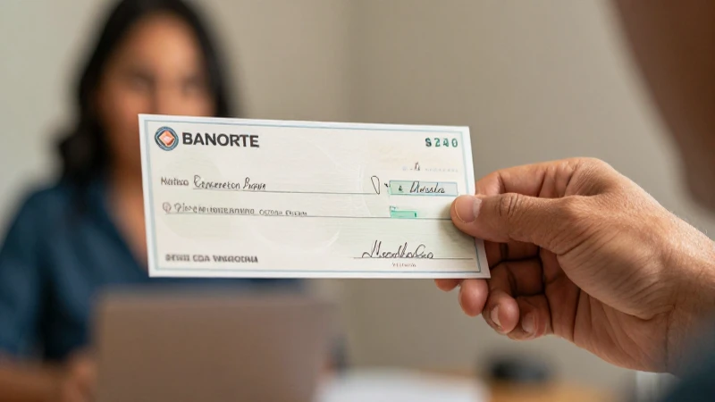 Cómo puedo endosar un cheque de Banorte en el año 2018 5 Cheque Banorte, luz cálida, enfoque suave
